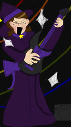 My character Greyson playing his guitar.